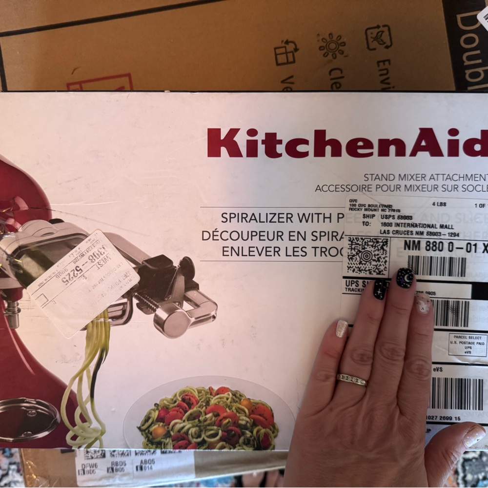 KitchenAid Spiralizer Attachment in Red and Silver